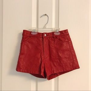 Faux Leather High Waisted Shorts